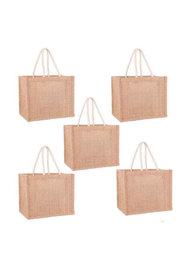 Red WIND Reusable Jute Bags with Zip Closure Leaf and Haldi Kumkum Pouches - Indya