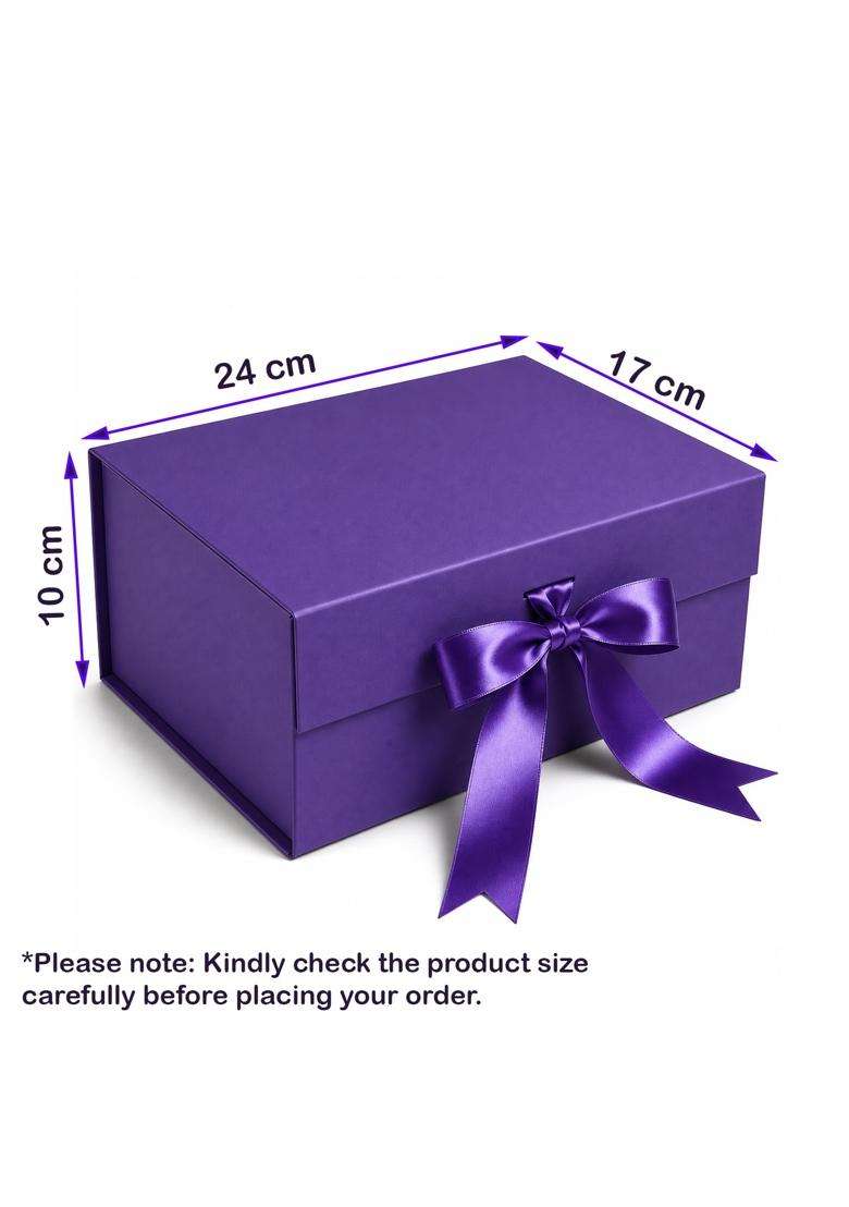 Aakriti Empty Gift Box with Satin Ribbon 24 17 10 CM Rigid Gift Box - Indya