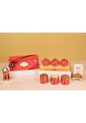 Oasis Baklawa Premium Dry Fruits Gift Hamper Salted Cashew Salted Almond and Raisins 100G Each