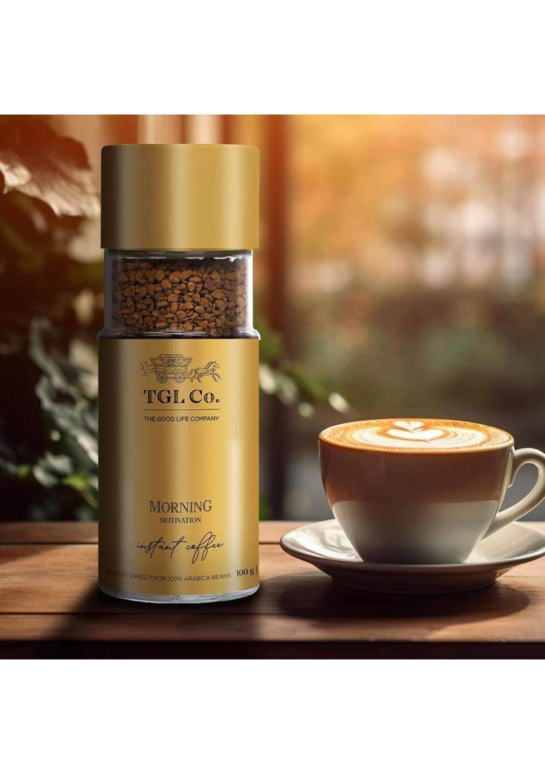 TGL Co Timeless Harmony Teal Gift Box 100G Coffee Bottle and Double Walled Glass - Indya