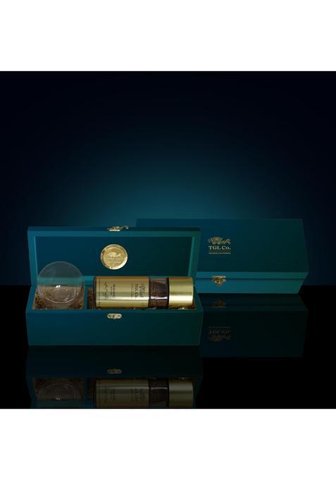 TGL Co Timeless Harmony Teal Gift Box 100G Coffee Bottle and Double Walled Glass