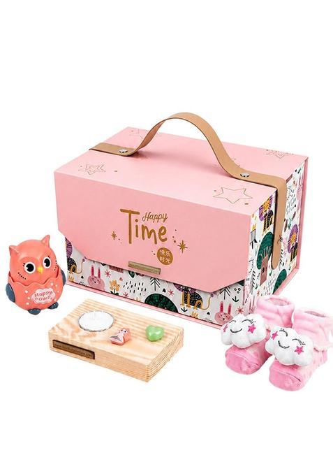 Little Surprise Box 22 Pcs Pink Animals Newborn Baby Girl All Season Wear Gift Hamper Set 0 6 Months