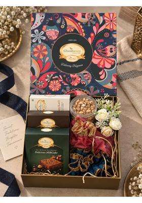 Ghasitaram Gifts Jaiccha Ghasitaram Big Hamper Box with Sweets Namkeen and Dryfruit