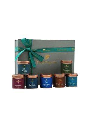 Farmorganic Premium Herbal Gift Box Amla Ashwagandha Brahmi Triphala Mulethi Shatavari and Moringa