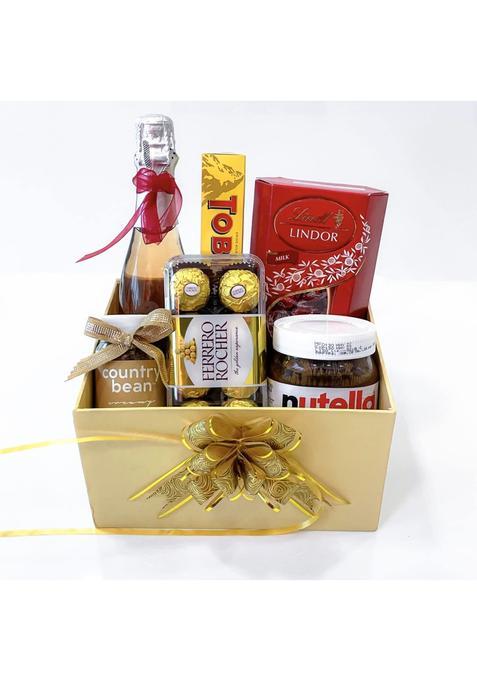 Angroos Yellow Special Birthday Hamper for Boys Contains Ferrero Rocher Chocolates Grape Juice Greeting Card