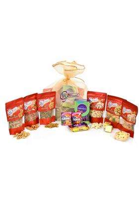 Giftrend Diwali Festive Dry Fruits Gift Basket for Clients Chocolates and Nuts Hamper for Parents and Family