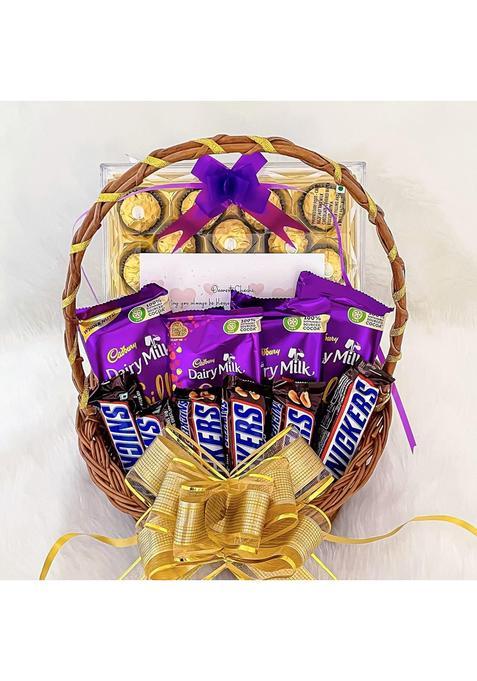 Angroos Red Womens Day Gift Combo for Your Precious Woman a Hamper Full of Ferrero Rocher 24 Pieces