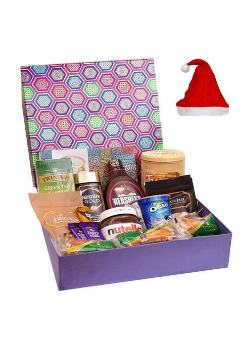Ghasitaram Gifts Jaiccha Mothers Day Gourmet Big Hamper Box of 18 Goodies with Kaju Katlis
