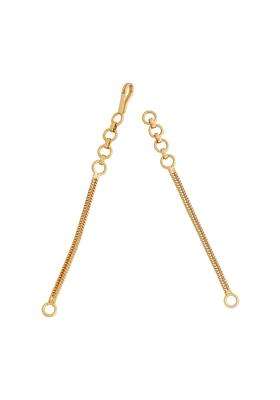 Kushals Fashion Jewellery Gold Plated Ethnic 925 Pure Silver Temple Chain