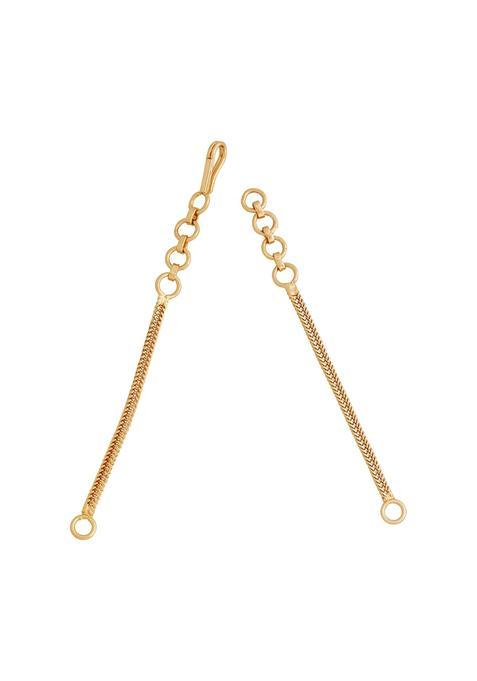 Kushals Fashion Jewellery Gold Plated Ethnic 925 Pure Silver Temple Chain