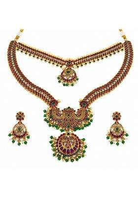 Xpertscreations Antique Long Haram Jewellery Set for Women