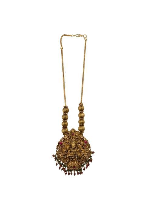 Xpertscreations Gold Plated Nakshi Temple Necklace for Women
