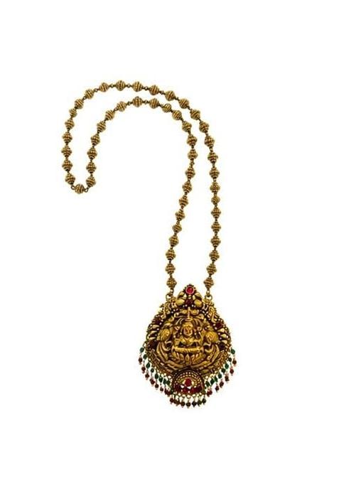 Xpertscreations Gold Plated Nakshi Chain Pendant Necklace for Women