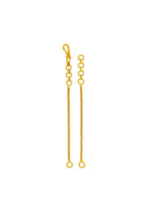 Kushals Fashion Jewellery Gold Plated 925 Silver Temple Back Extension Chain for Women
