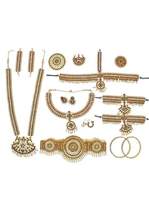 GVG Gold Traditional Bharatanatyam and Kuchipudi Temple Jewellery Set