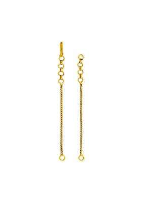 Kushals Fashion Jewellery Gold Plated 925 Silver Temple Back Extension Chain for Women