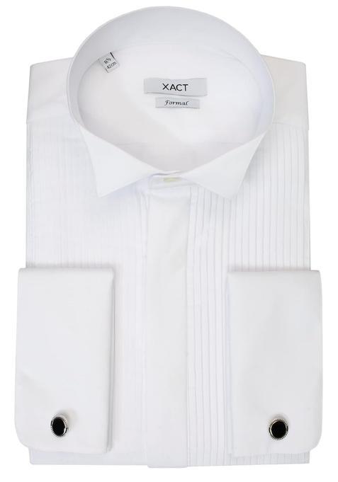 Xact Mens Formal Tuxedo Shirt Double Cuff Cufflinks Included