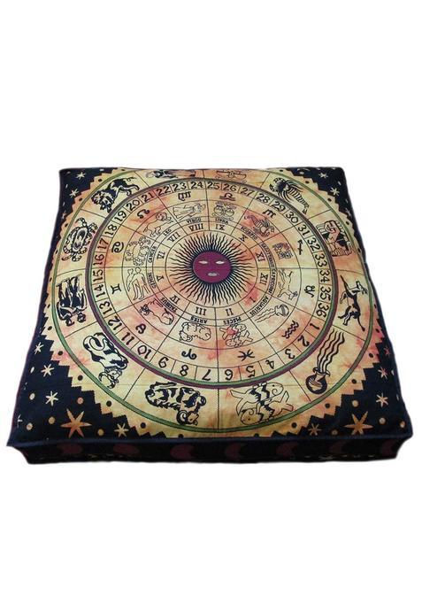 Indian Craft Castle 24 Mandala Barmeri Large Floor Pillow Cover Cushion Meditation Seating Ottoman Throw Cover