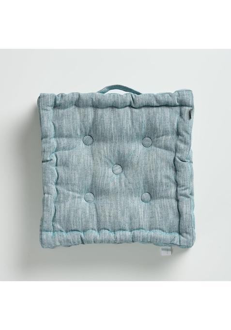 Kites Creations Chambray SLUB 40x40 CM Floor Cushion Chair Cushion for Seating Yoga Pooja Set of 4