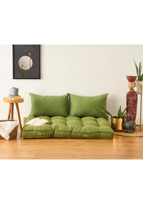 Skanda FAB Low Seating Cushion 100 Percent Cotton Twill Hand Plotted Microfiber Filling Pack of 1
