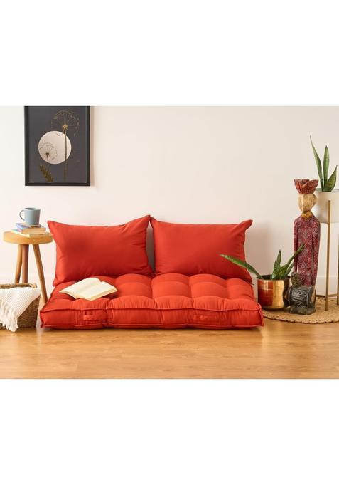 Skanda FAB Low Seating Cushion 100 Percent Cotton Twill Hand Plotted Microfiber Filling Pack of 1