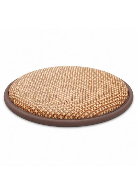 Clovrix Breathable Round Floor Cushion Anti Slip Floor Seat Cushion Skin Friendly Padded for Chair Brown