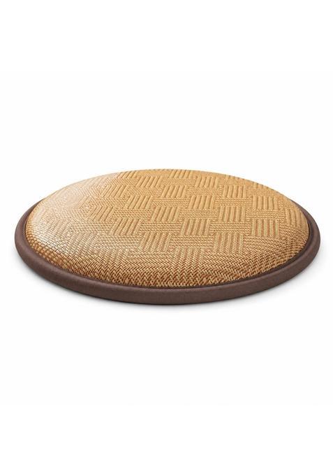 Ojiva Woven Wicker Floor Cushion 2 and Half CM Thick Round Floor Cushion Low Height Seating Pad Cushioned