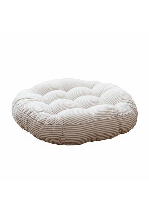 Ojiva Thickened Round Tatami Cushion Breathable Textile Thick Chair Pad Machine Washable Striped Floor Cushion
