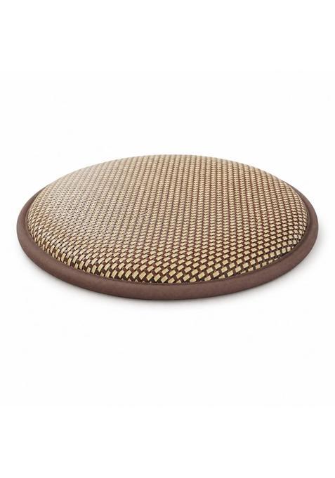 Ojiva Woven Wicker Floor Cushion 2 and Half CM Thick Round Floor Cushion Low Height Seating Pad Cushioned