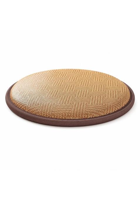 Ojiva Woven Wicker Floor Cushion 2 and Half CM Thick Round Floor Cushion Low Height Seating Pad Cushioned