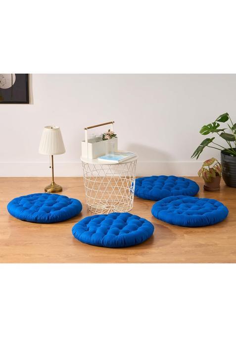 Skanda FAB Premium Cotton Floor Seating Cushion Luxurious Comfort and Microfiber Fill 60X60 CM Large Pack of 4