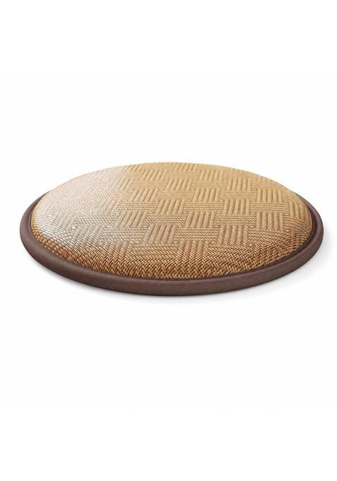 Ojiva Woven Wicker Floor Cushion 2 and Half CM Thick Round Floor Cushion Low Height Seating Pad Cushioned