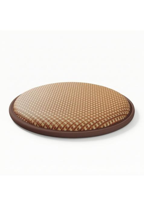 Clovrix Breathable Round Floor Cushion Anti Slip Floor Seat Cushion Skin Friendly Padded for Chair Brown