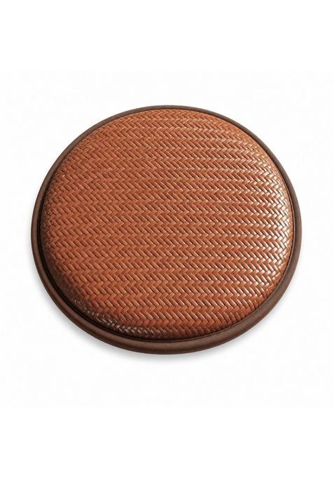 Clovrix Woven Wicker Floor Cushion 2 and Half CM Thick Round Floor Cushion Low Height Seating Pad Cushioned