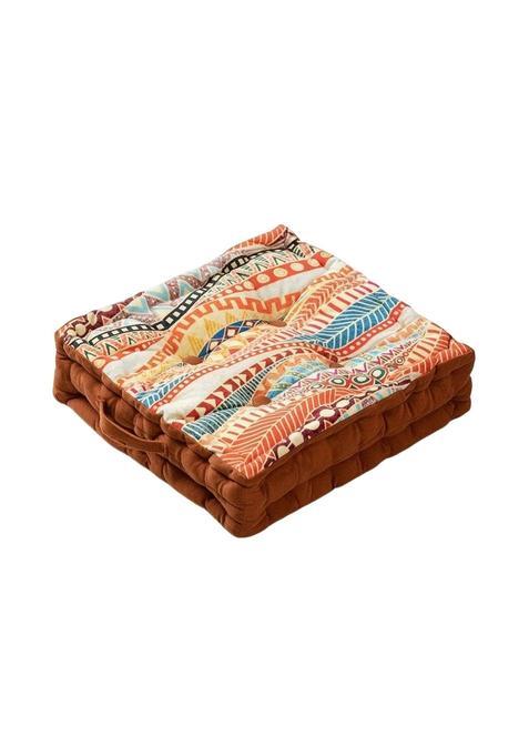 Ojiva Quilted Tufted Floor Cushion Thick Floor Cushion with Handle Padded Comfortable for Meditation
