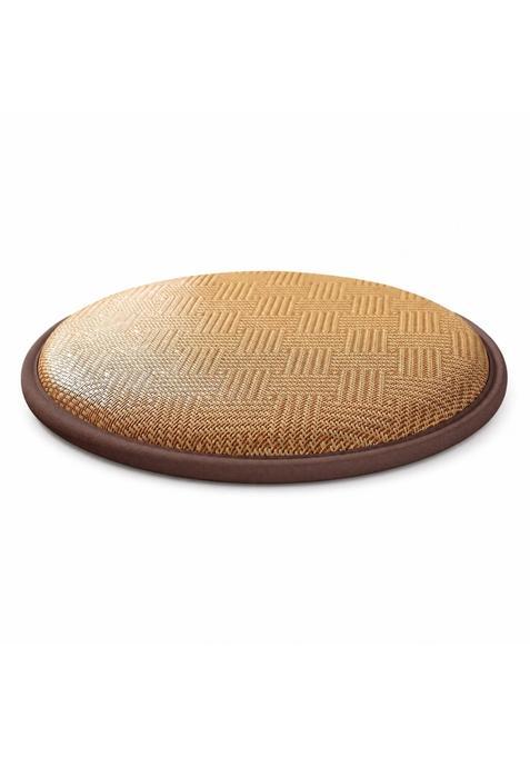 Ojiva Woven Wicker Floor Cushion 2 and Half CM Thick Round Floor Cushion Low Height Seating Pad Cushioned