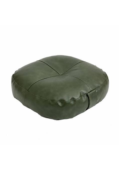 Ojiva Resilient Faux Leather Floor Cushion Comfortable Floor Cushion with Stitched Paneling Segmented Padded