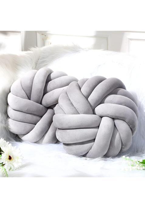 Knot Pillow Velvet Round Throw Pillow for Sofa Couch Car Floor Pillow Soft Baby Decorative
