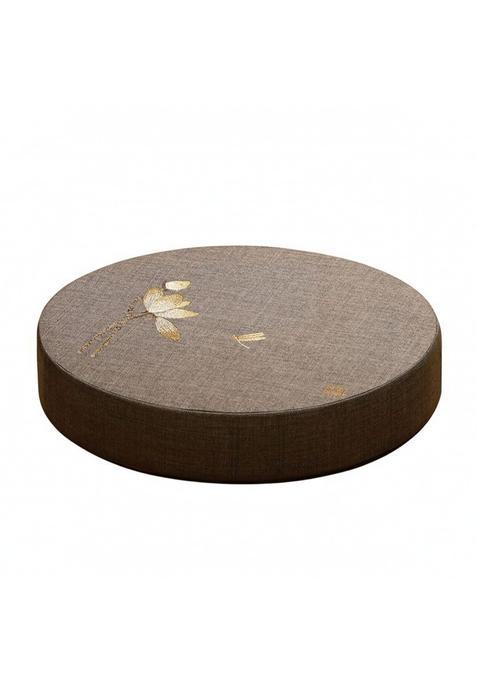 Clovrix Washable Floor Cushion with Removable Cover Round Embroidered Floor Cushion Upholstered Soft for Tea