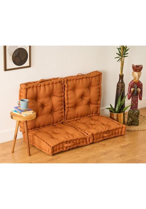 Skanda FAB Floor Cushion Premium Hand Plotted Reversible Cotton Floor Cushions Pack of 4