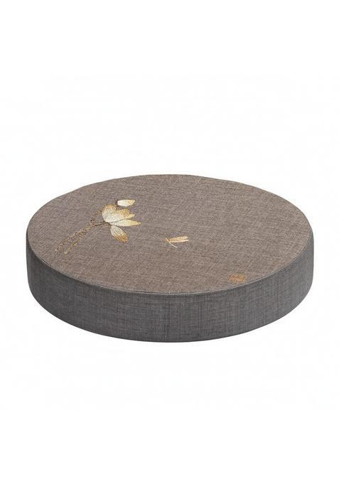 Clovrix Washable Floor Cushion with Removable Cover Round Embroidered Floor Cushion Upholstered Soft for Tea