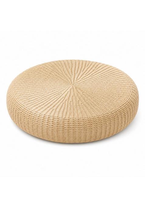 Clovrix Handwoven Tatami Floor Cushion Woven Meditation Cushion Braided Tatami Floor Pillow Artisanal