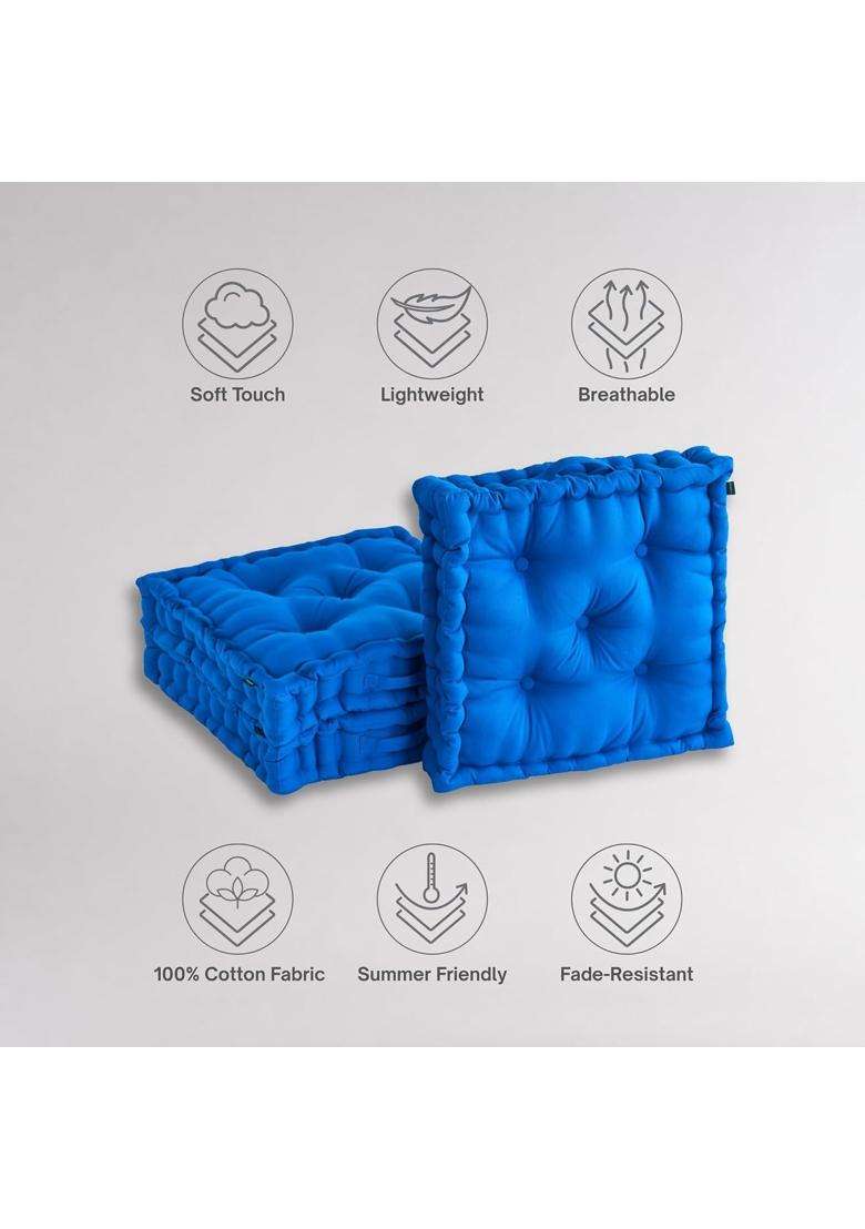 Skanda FAB Square S Micro Fiber Filling for Seating Meditation Yoga Pooja Guests Living Room Pack of 4 - Indya