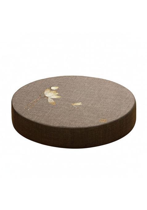 Ojiva Washable Floor Cushion with Removable Cover Round Embroidered Floor Cushion Upholstered Soft for Tea