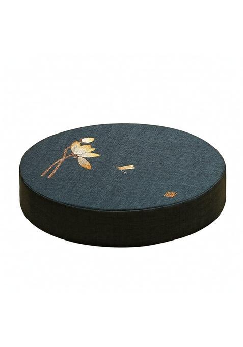 Ojiva Washable Floor Cushion with Removable Cover Round Embroidered Floor Cushion Upholstered Soft for Tea