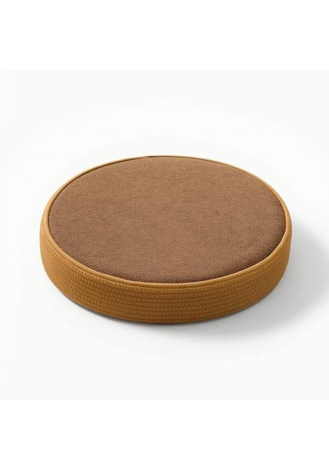Clovrix Round Floor Cushion with Braided Side Woven Tatami Cushion Thick Cozy for Meditation Reading Corner