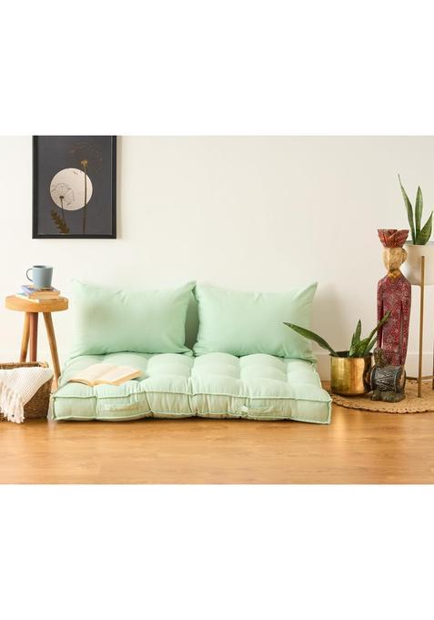 Skanda FAB Low Seating Cushion 100 Percent Cotton Twill Hand Plotted Microfiber Filling Pack of 1