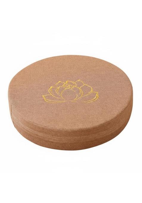 Clovrix Removable Washable Cover Japanese Tatami Cushion Breathable Linen Textile Round Meditation Cushion