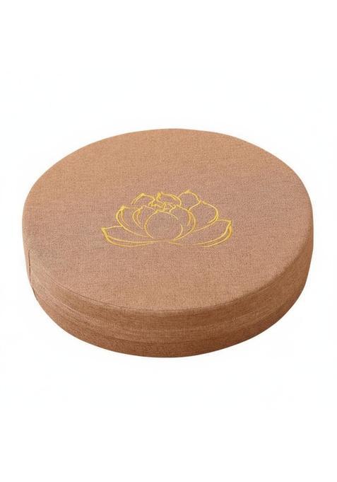 Clovrix Removable Washable Cover Japanese Tatami Cushion Breathable Linen Textile Round Meditation Cushion