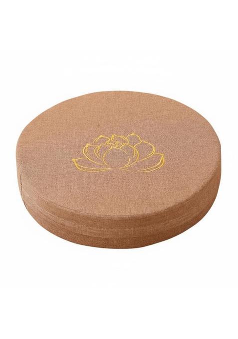 Clovrix Removable Washable Cover Japanese Tatami Cushion Breathable Linen Textile Round Meditation Cushion